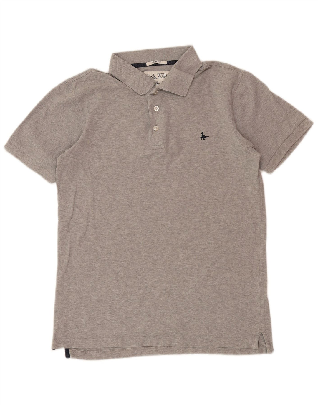 JACK WILLS Mens Slim Fit Polo Shirt Medium Grey