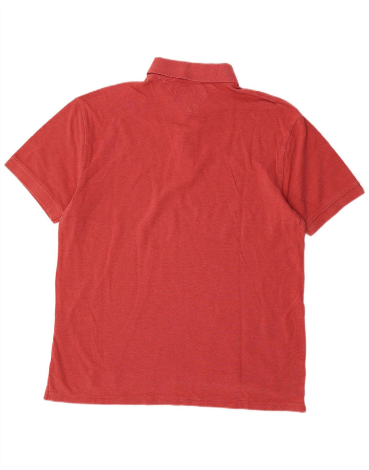 Tricou polo Tommy Hilfiger pentru bărbați, bumbac roșu mare