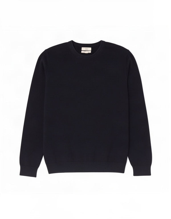 Pulover pentru bărbați Marks & Spencer, cu gât crew, XL, bumbac bleumarin