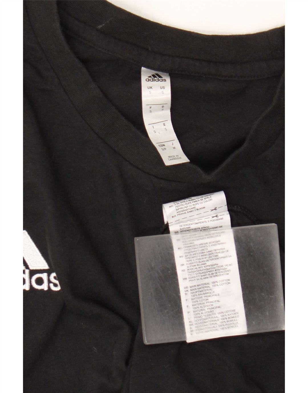Tricou pentru bărbați Adidas Top mic, negru, bumbac