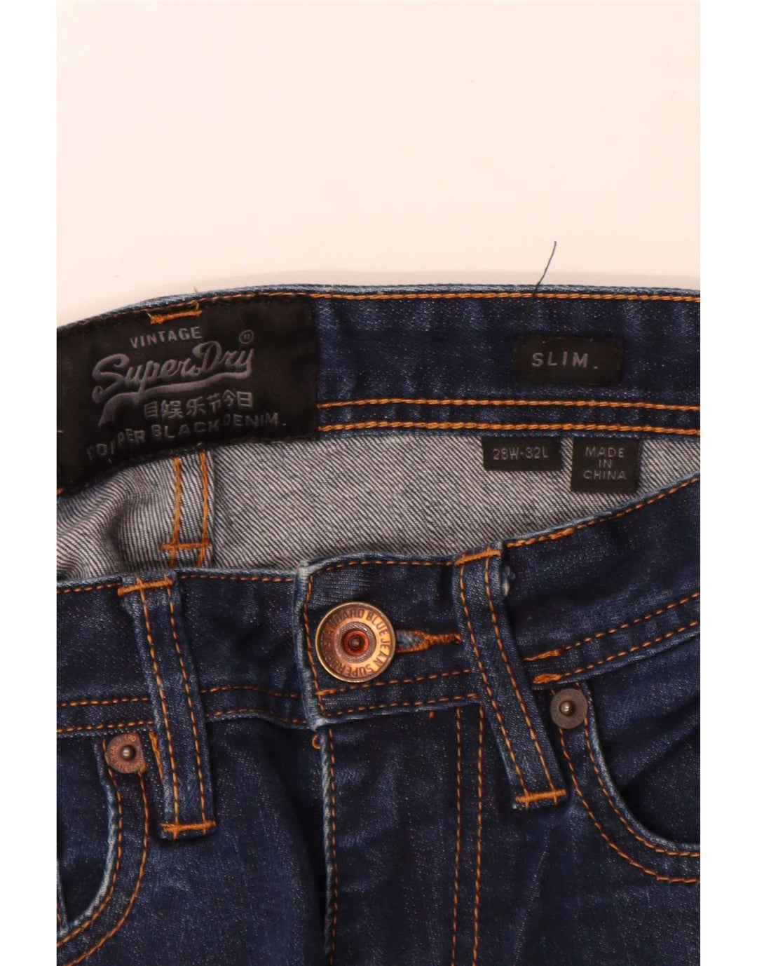 Blugi Superdry Corporal Slim pentru femei W28 L28 bleumarin