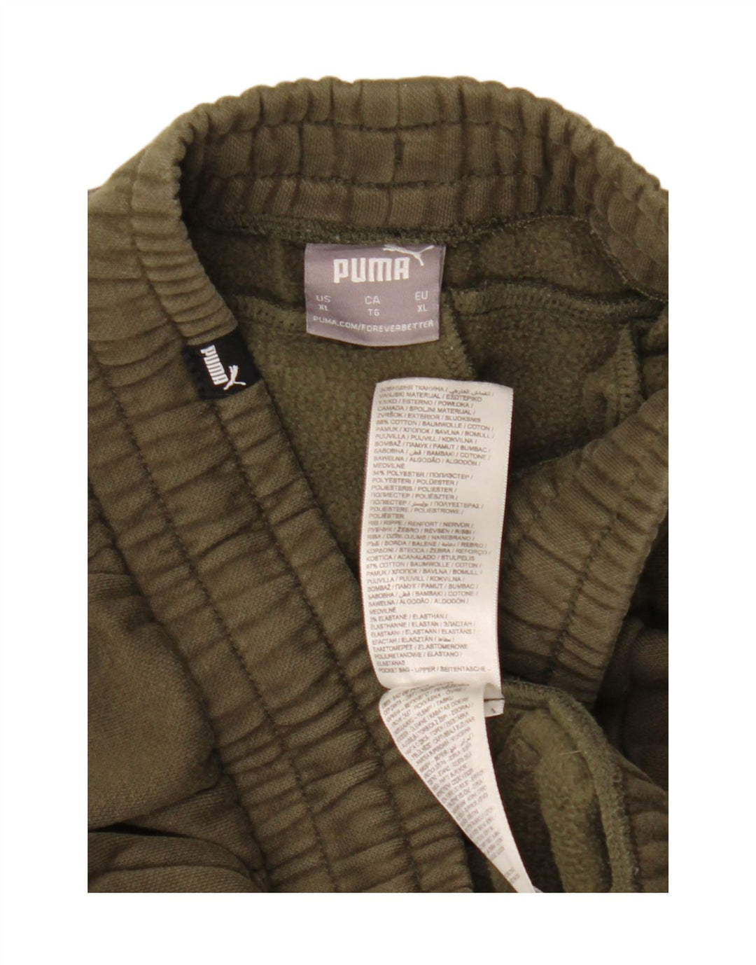 Pantaloni de trening PUMA pentru bărbați Joggeri XL bumbac verde