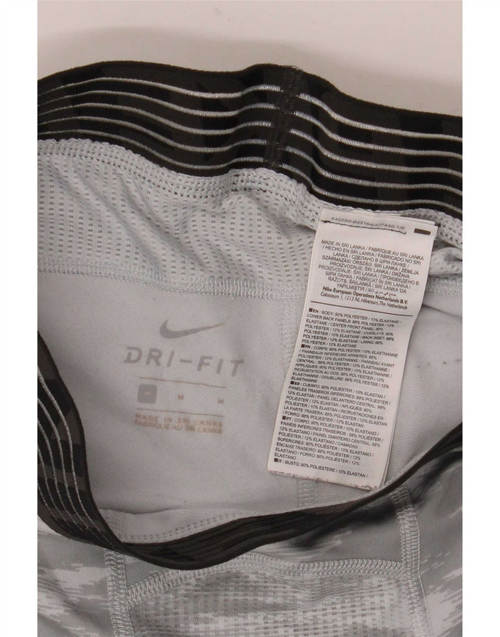 Leggings Dri Fit Nike pentru bărbați, poliester camuflaj, gri mediu