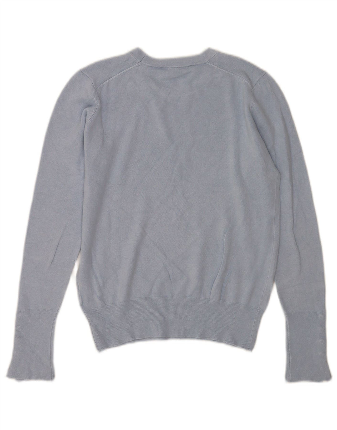 Pulover pentru damă Zara, cu decolteu triplu, UK 12, viscoză albastră medie