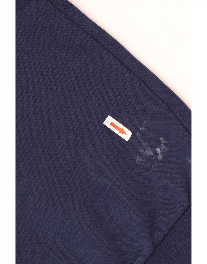 Hanorac grafic pentru bărbați Adidas Jumper mic din bumbac bleumarin