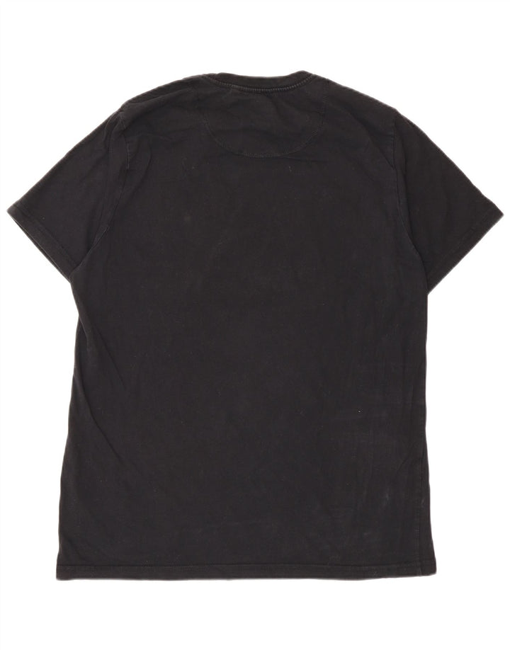 Tricou cu grafică pentru bărbați Ellesse Top mediu negru din bumbac color bloc