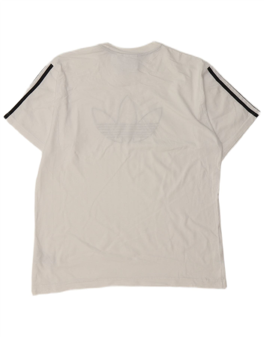 Tricou grafic Adidas pentru bărbați Top mare din bumbac alb