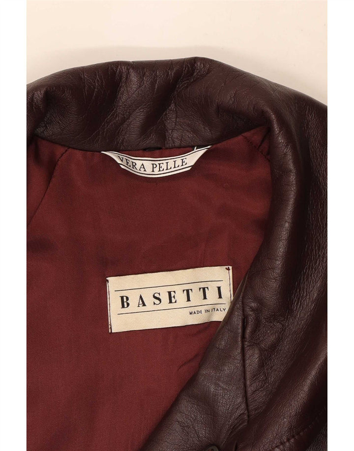 Palton din piele de damă Basetti IT 50 XL din piele maro