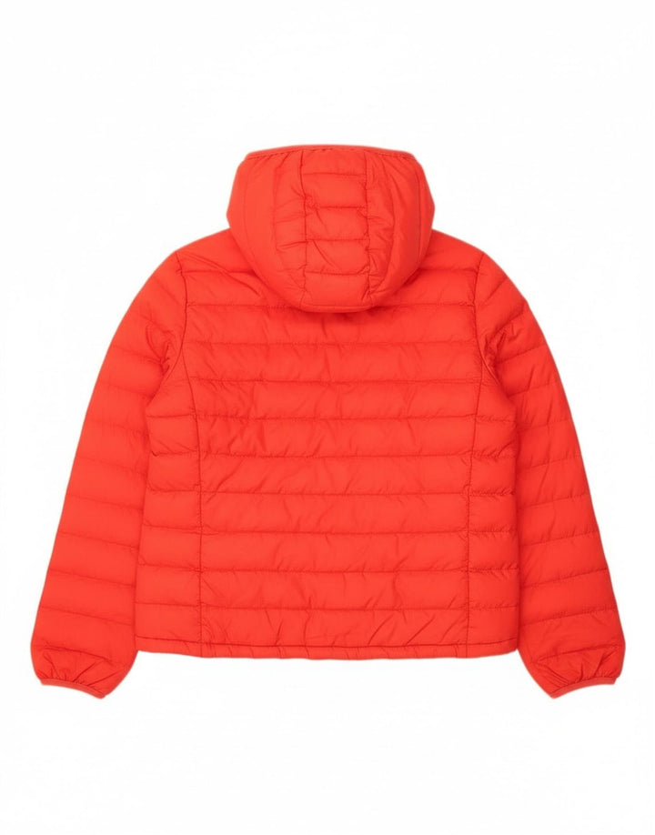 Jachetă căptușită cu glugă Levi's pentru femei UK 16 Poliester roșu mare