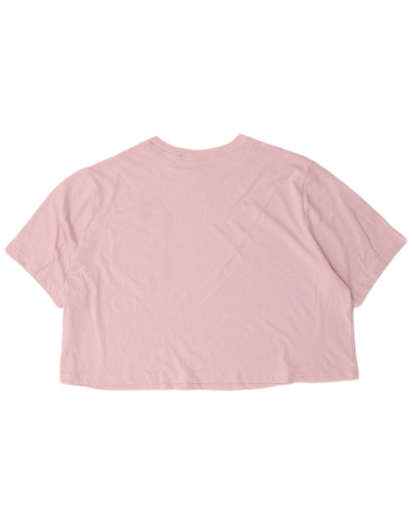 Tricou supradimensionat Nike Swoosh Crop pentru femei UK 22 3XL Bumbac roz