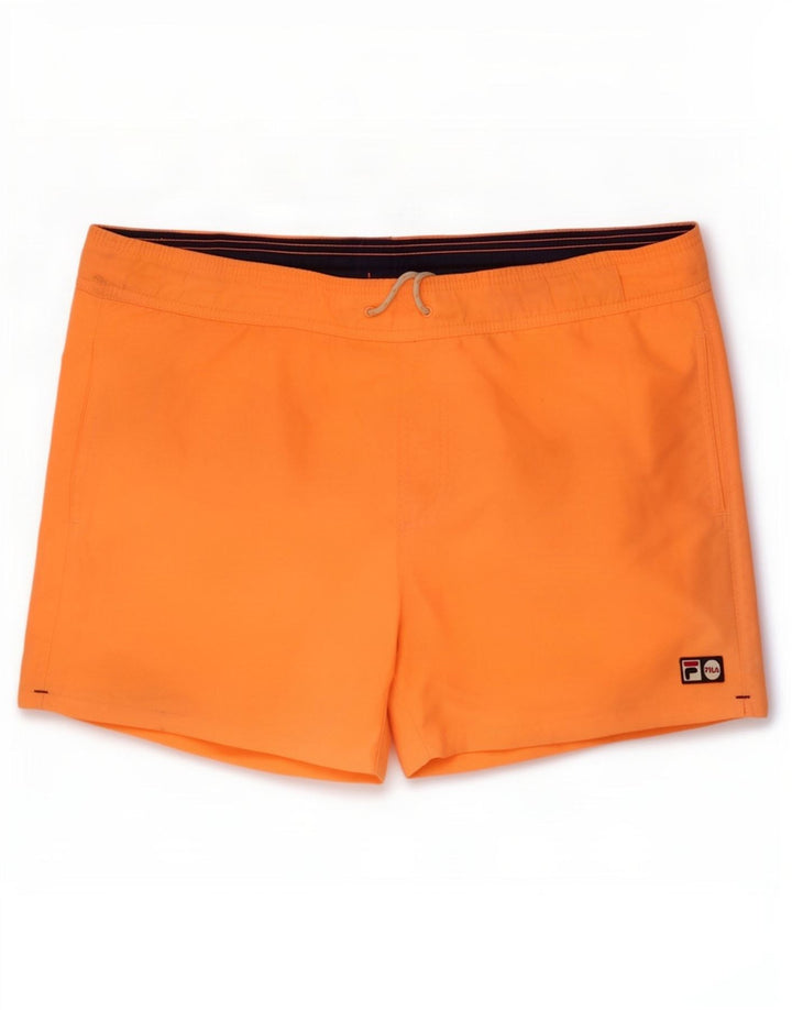Pantaloni scurți de înot Fila pentru bărbați, poliester portocaliu mare