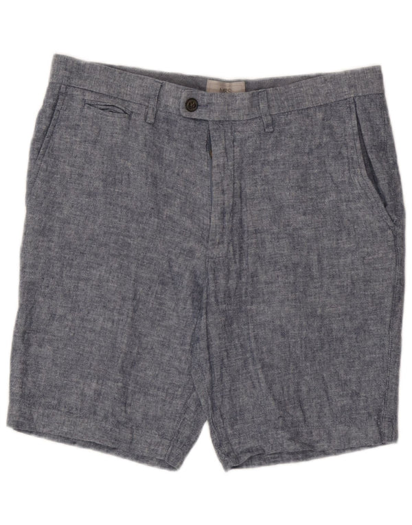 Pantaloni scurți chino pentru bărbați Marks & Spencer W32, in albastru mediu