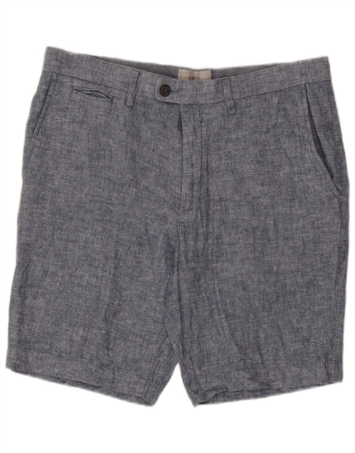 Pantaloni scurți chino pentru bărbați Marks & Spencer W32, in albastru mediu