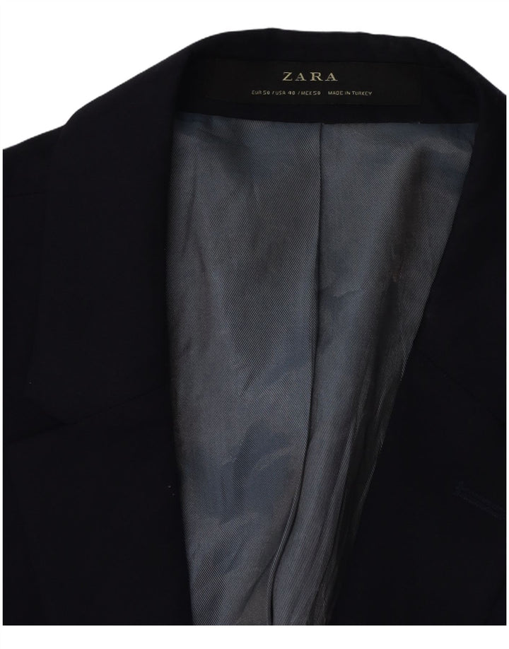 Blazer pentru bărbați Zara cu 2 nasturi EU 50 Mediu Bleumarin