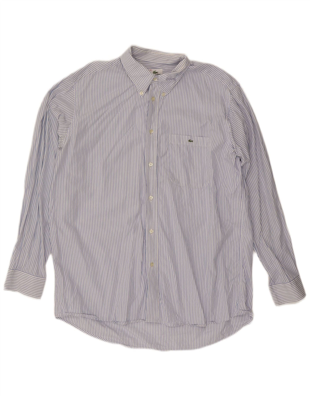 Cămașă pentru bărbați LACOSTE Mărimea 42 Bumbac mare cu dungi albastre