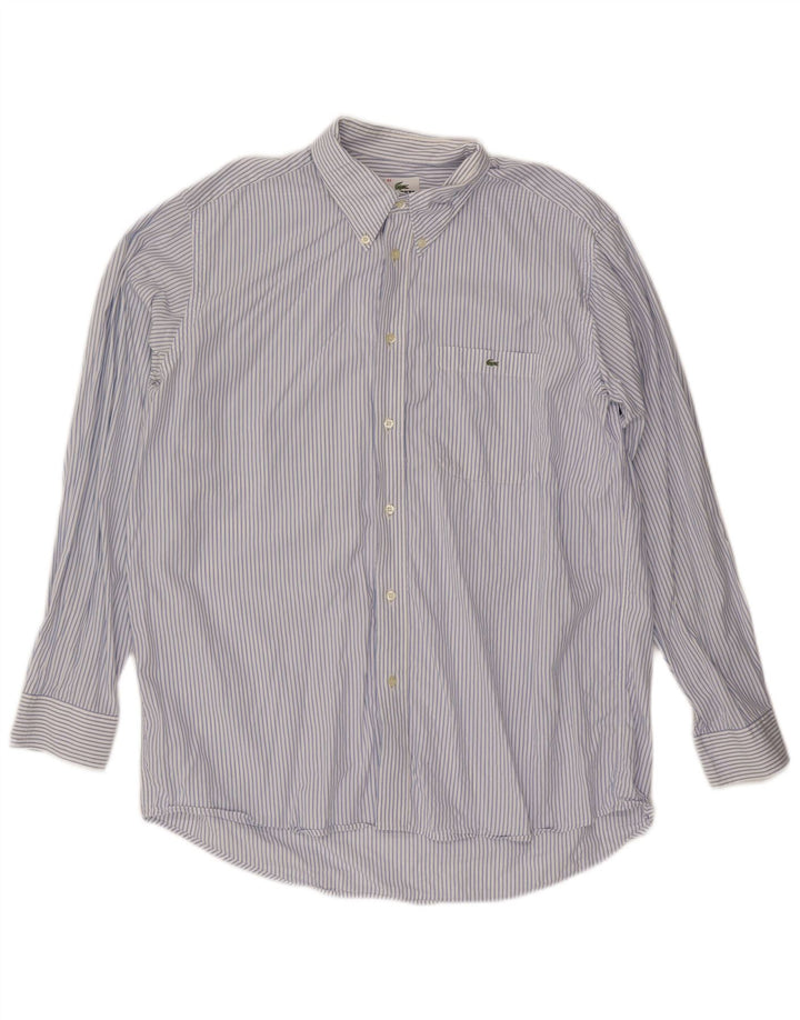 Cămașă pentru bărbați LACOSTE Mărimea 42 Bumbac mare cu dungi albastre