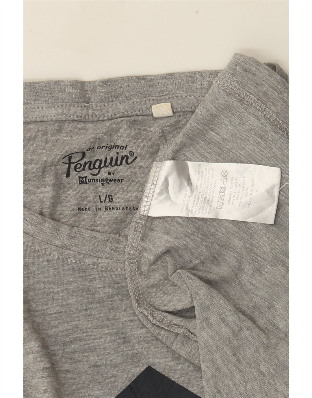Tricou grafic pentru bărbați Penguin Top mare bumbac gri