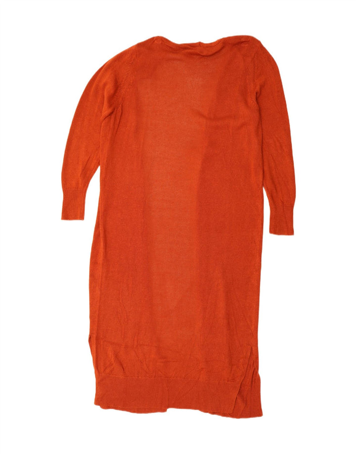 Pulover cardigan deschis pentru femei Zara UK 14 Viscoză portocalie medie