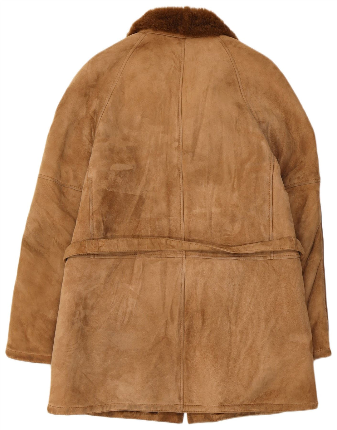 Pardesiu din shearling vintage pentru bărbați IT 48 Bej mediu