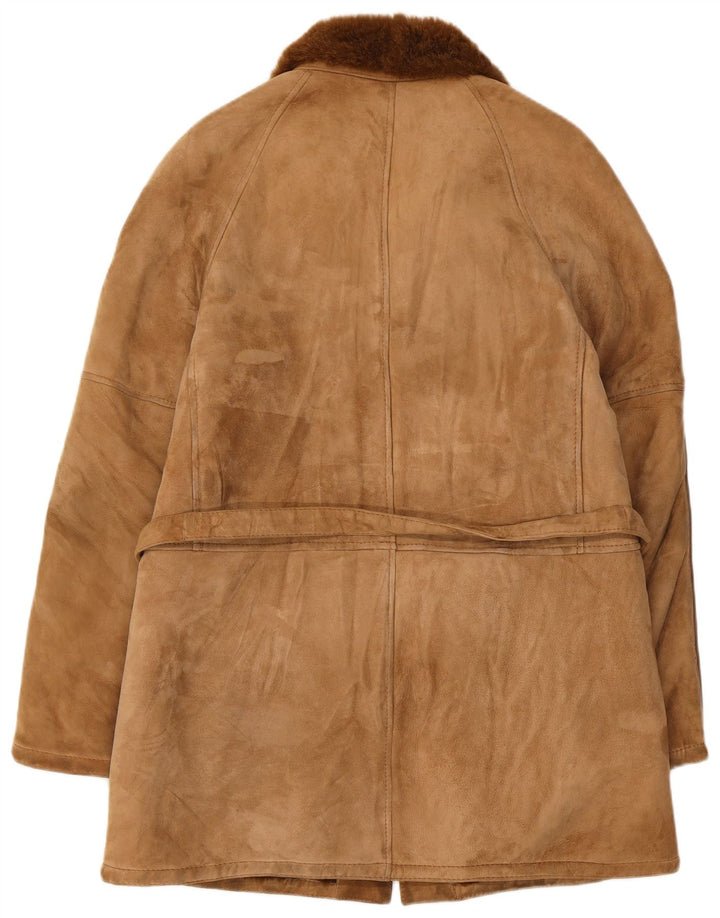 Pardesiu din shearling vintage pentru bărbați IT 48 Bej mediu