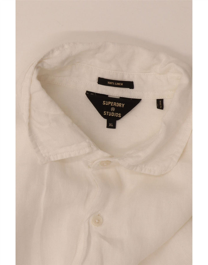 Cămașă pentru bărbați Superdry XL, in alb
