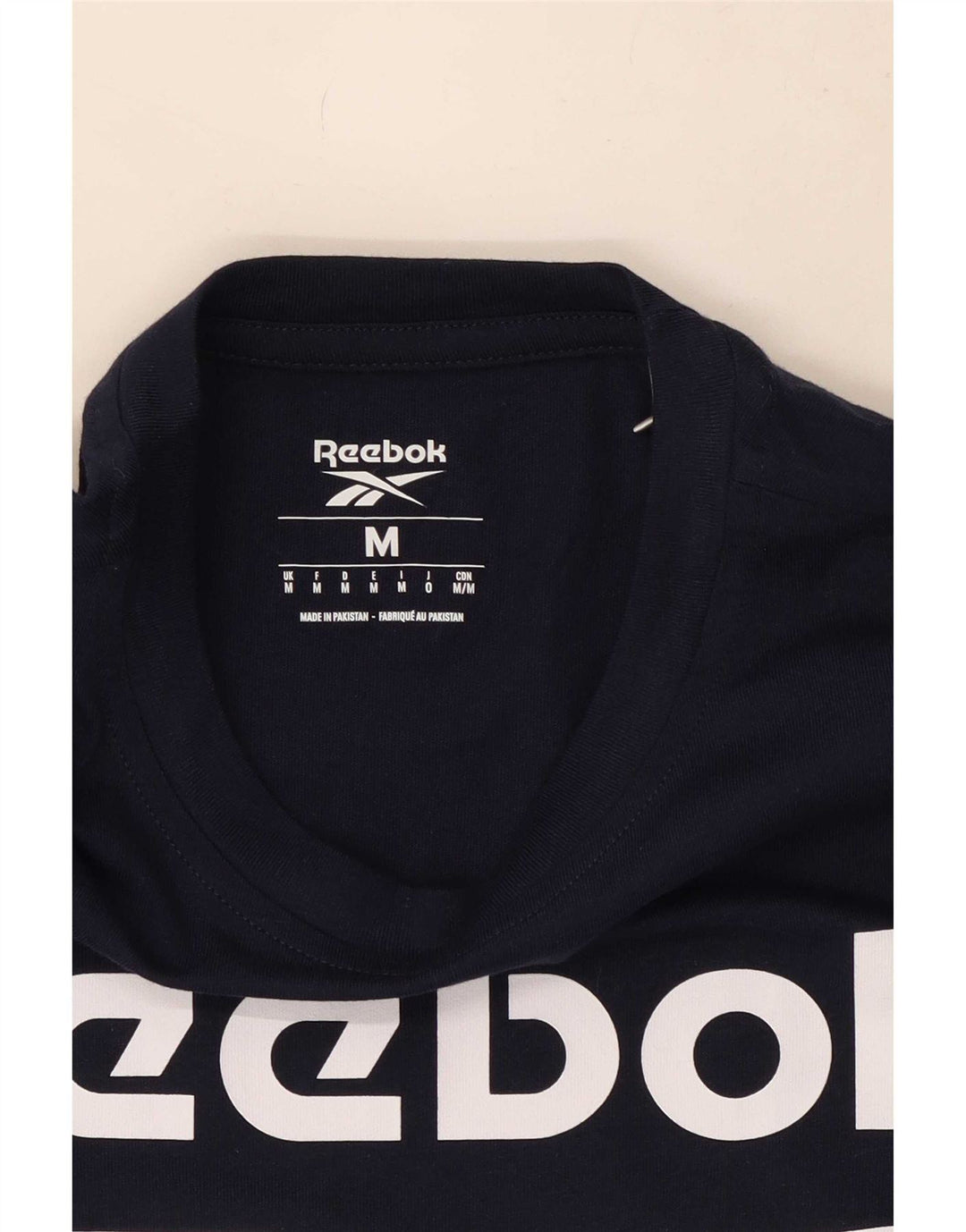 Tricou grafic Reebok pentru bărbați Top mediu din bumbac bleumarin