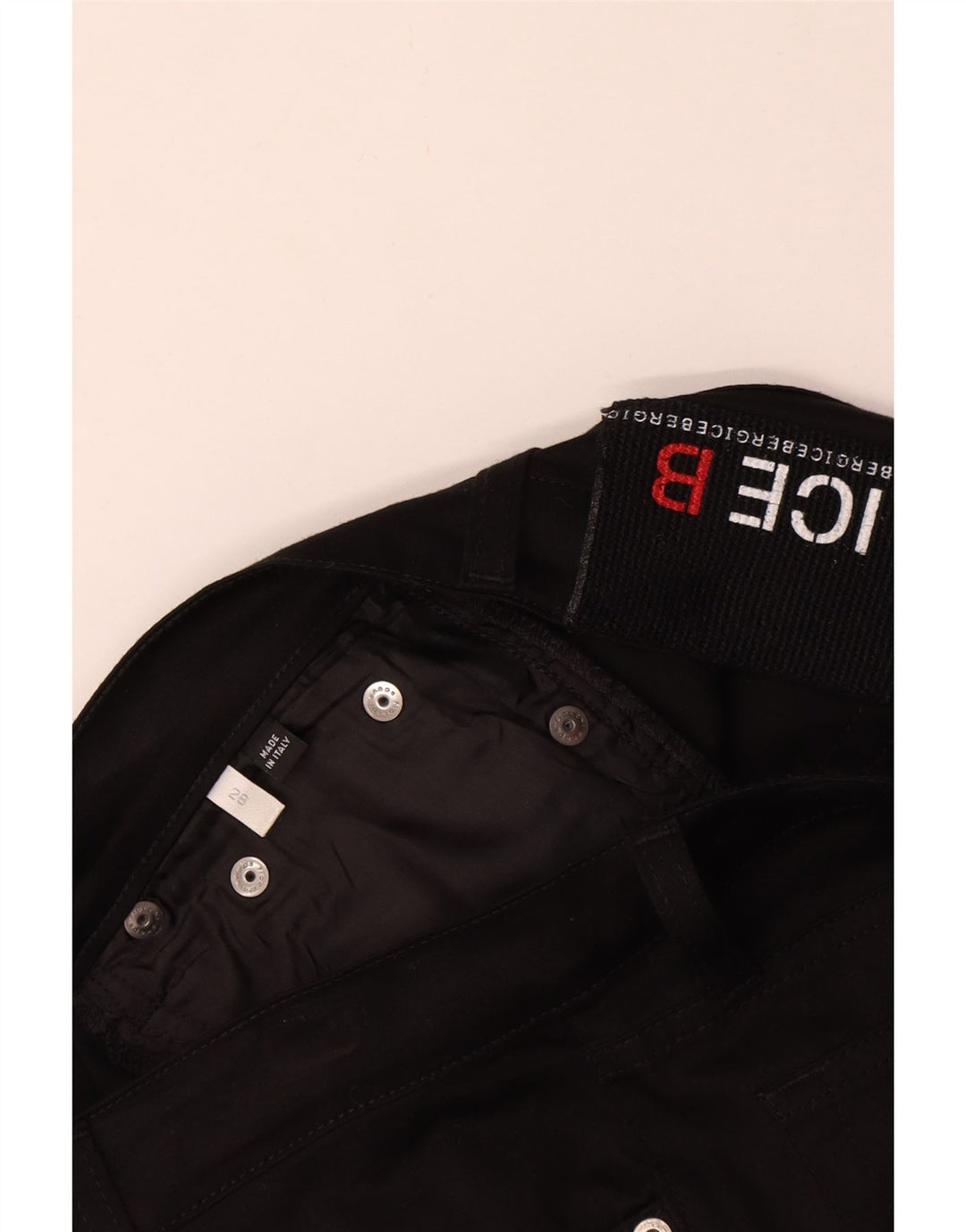 Pantaloni casual pentru femei Iceberg Bootcut W28 L30 bumbac negru