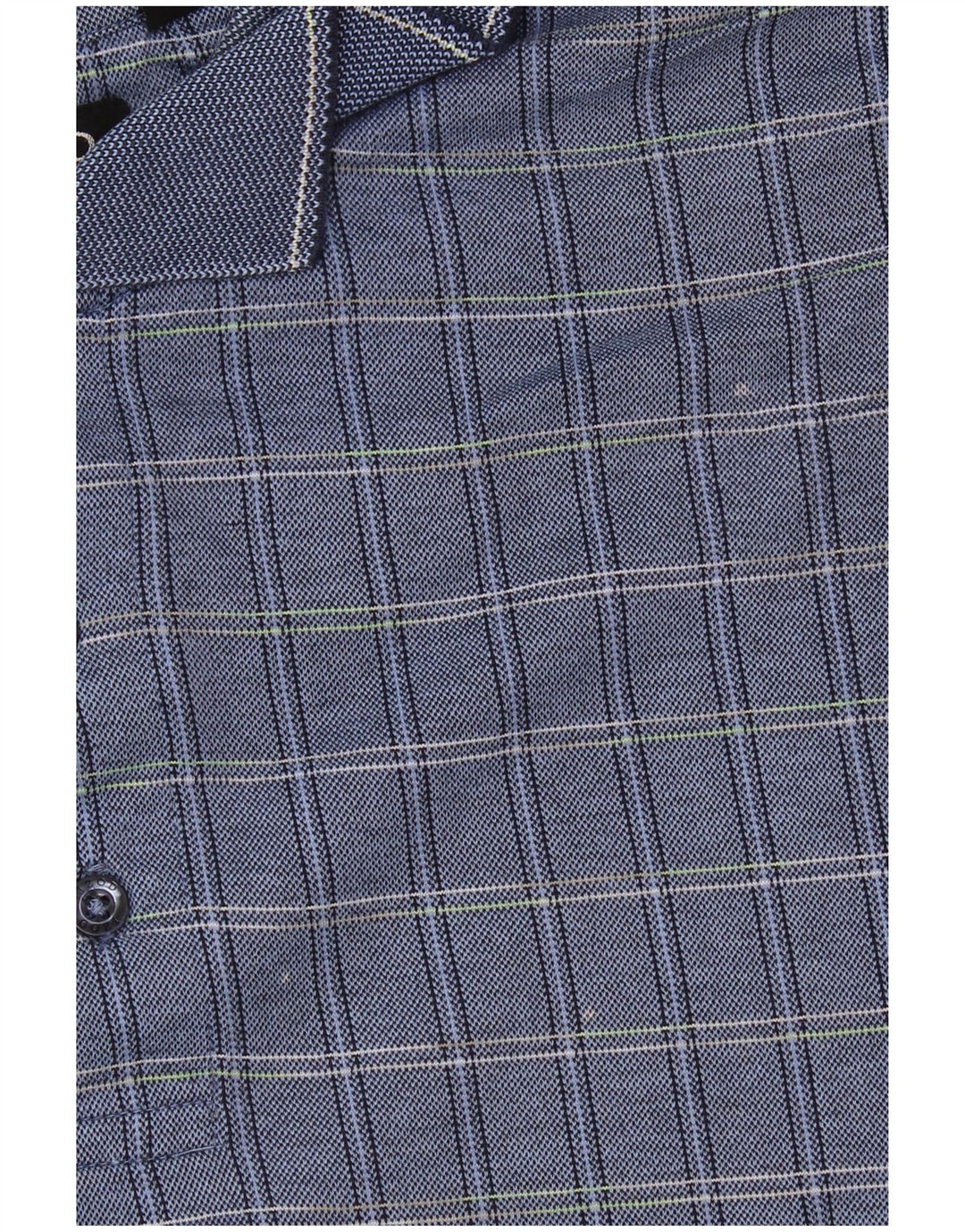 Tricou polo IZOD pentru bărbați, bumbac cu carouri albastre mari