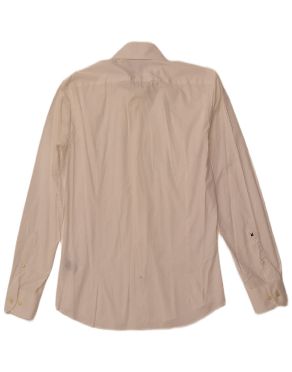Cămașă croită pentru bărbați Tommy Hilfiger Mărimea 37 14 1/2 Bumbac alb cadru mic