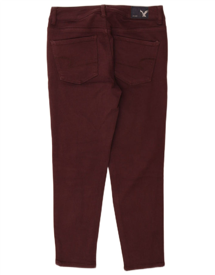 AMERICAN EAGLE OUTFITTERS Blugi tăiați pentru femei UK 8 Small W26 L24 Burgundy