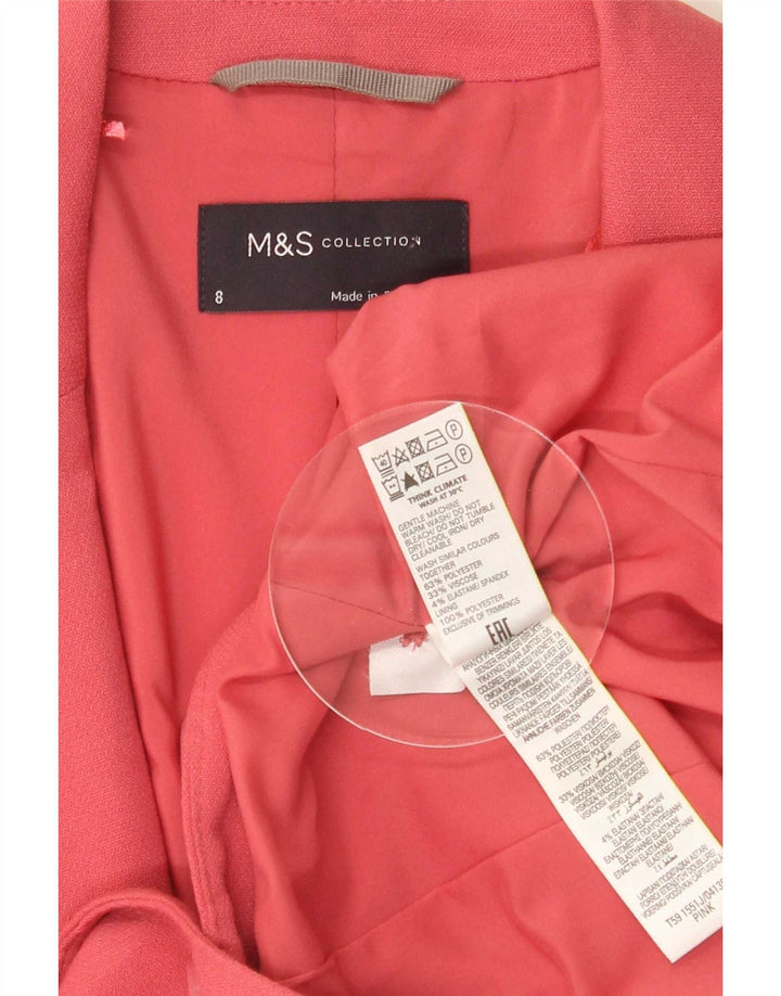 Jachetă pentru femei Marks & Spencer, cu 1 nasture, din poliester roz mic