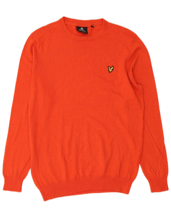 Pulover Lyle & Scott pentru bărbați cu gât roșu, bumbac mare