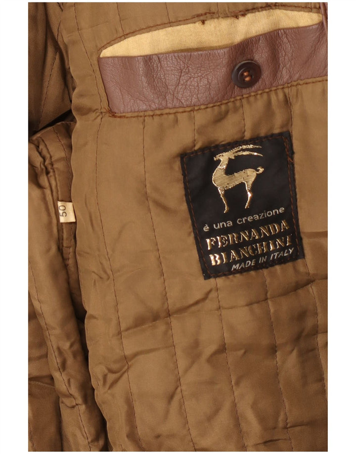 Geacă de piele vintage pentru femei IT 50 XL maro