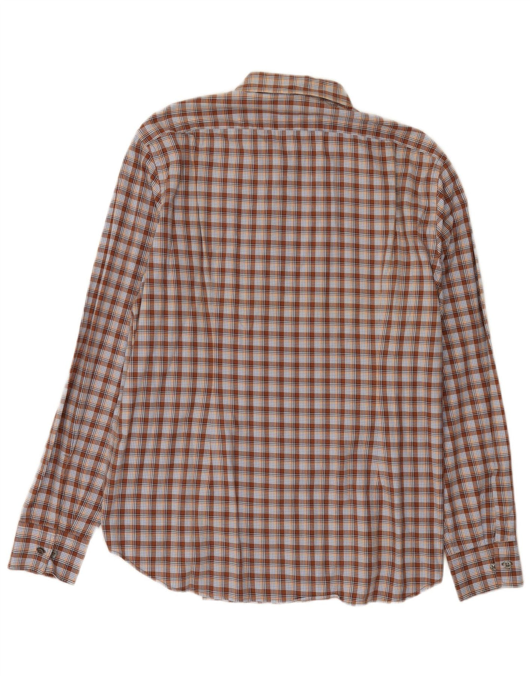 Cămașă pentru bărbați Trussardi Jeans 2XL, bumbac cu carouri maro