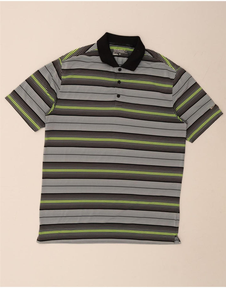 Tricou polo Nike Dri Fit pentru bărbați, în dungi medii, multicolore