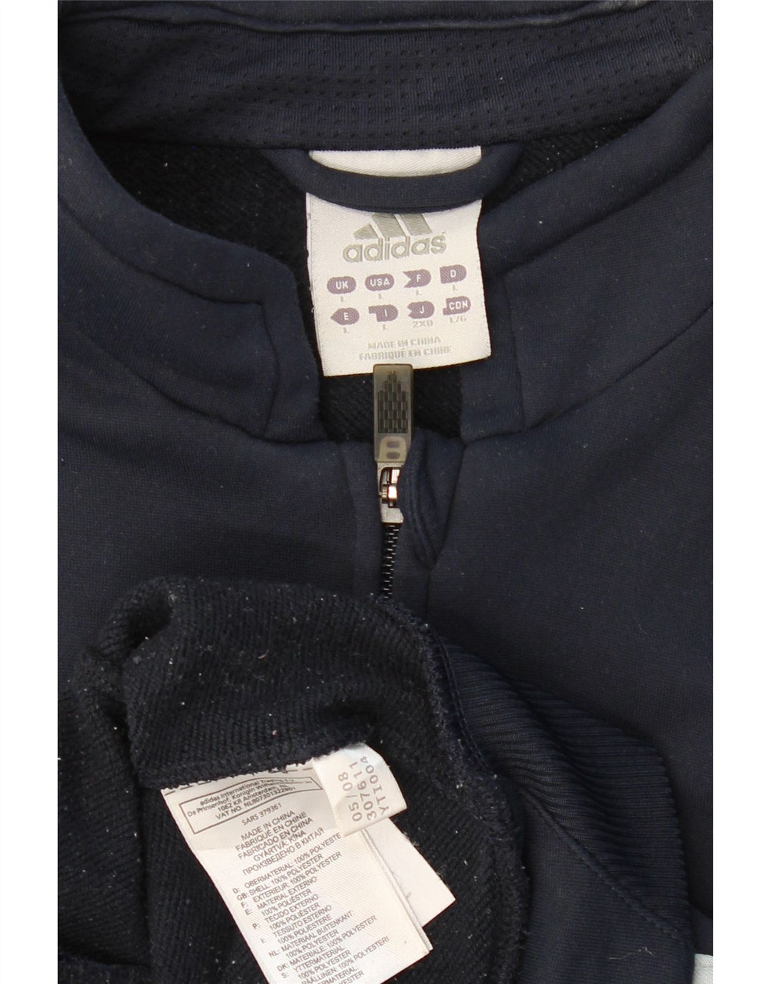 Jachetă de trening pentru bărbați ADIDAS, mare, albastru, poliester color bloc