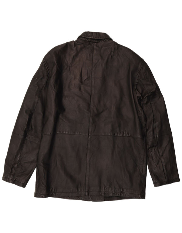 Jachetă din piele pentru bărbați Kartel UK 42 XL din piele neagră