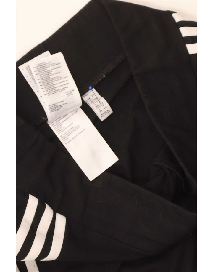 Leggings pentru femei Adidas UK 12, bumbac mediu negru