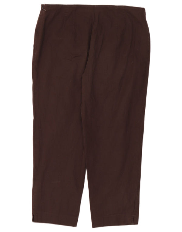 Pantaloni capri drepti pentru femei Marks & Spencer UK 12 Medium W30 L22 Maro