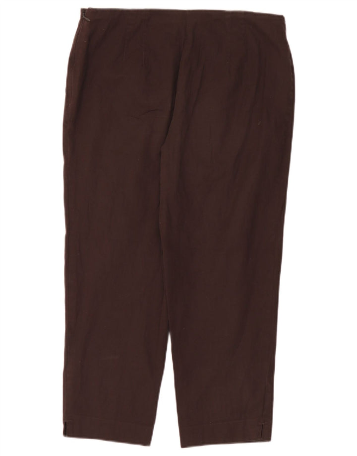 Pantaloni capri drepti pentru femei Marks & Spencer UK 12 Medium W30 L22 Maro