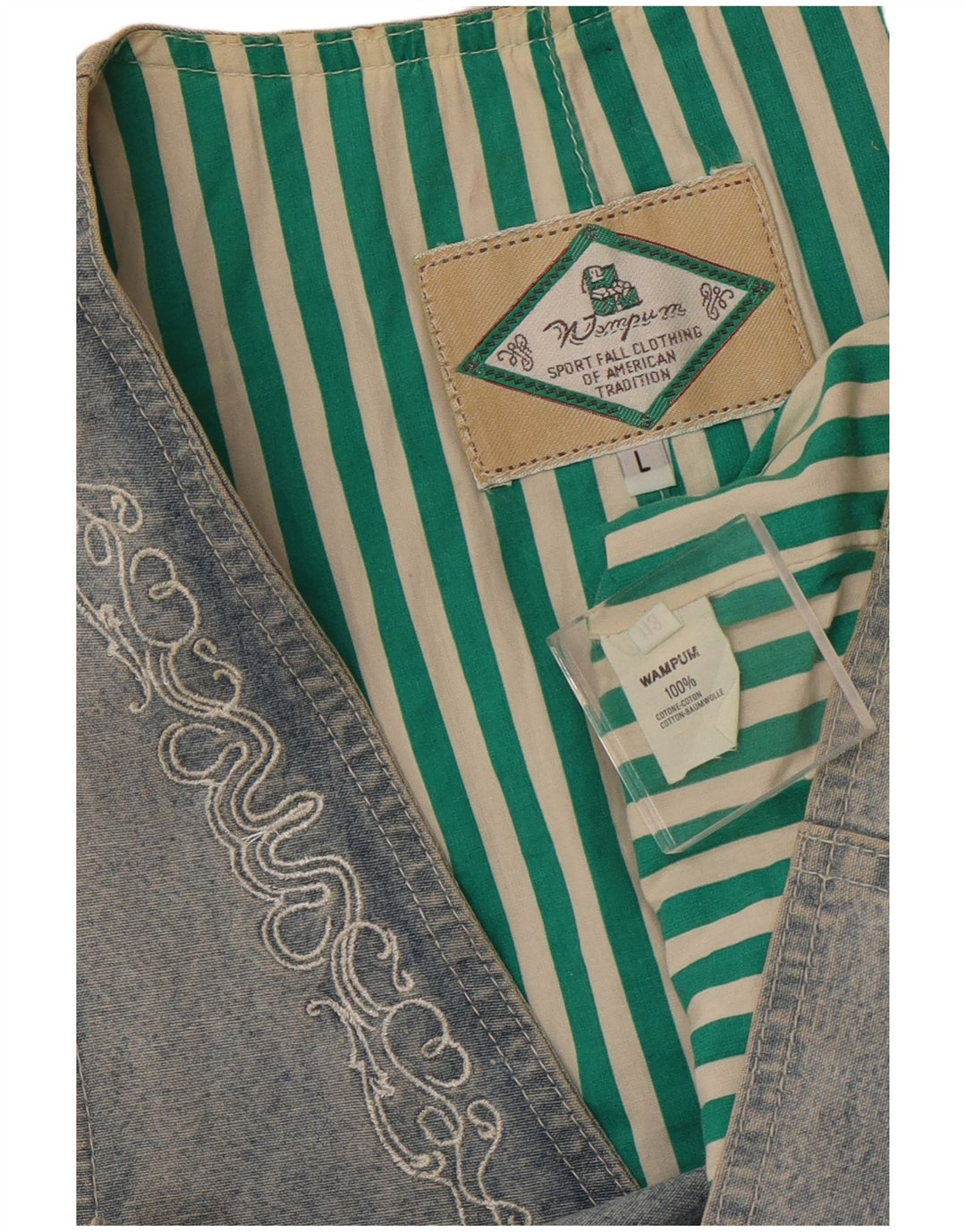 WAMPUM vestă pentru femei UK 16 mare, albastru, bumbac