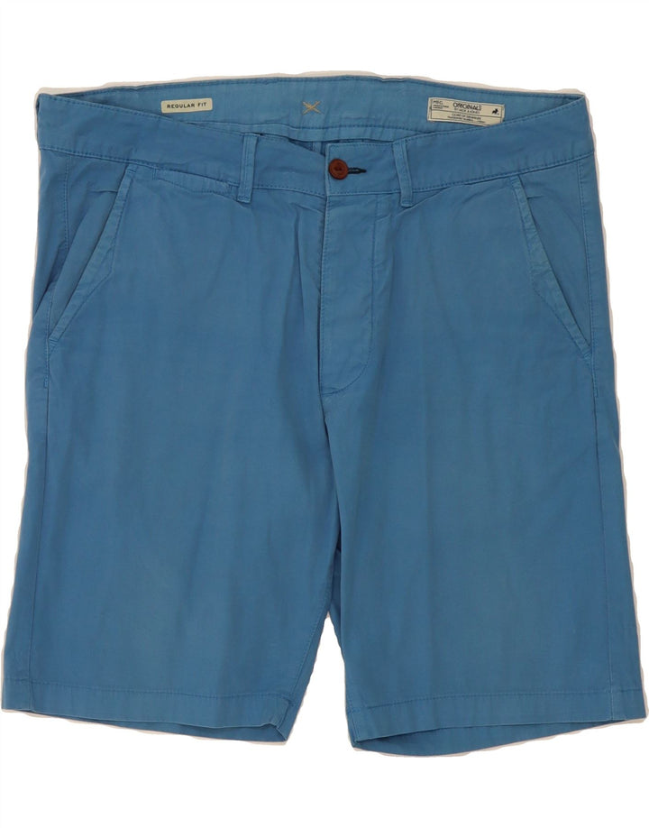 JACK & JONES Mens Regular Fit Chino Shorts W38 XL Blue Vintage Jack & Jones and Second-Hand Jack & Jones from Messina Hembry 