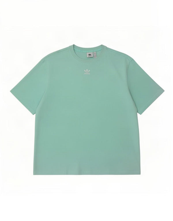 Tricou supradimensionat pentru femei Adidas UK 12/14 Bumbac turcoaz mediu