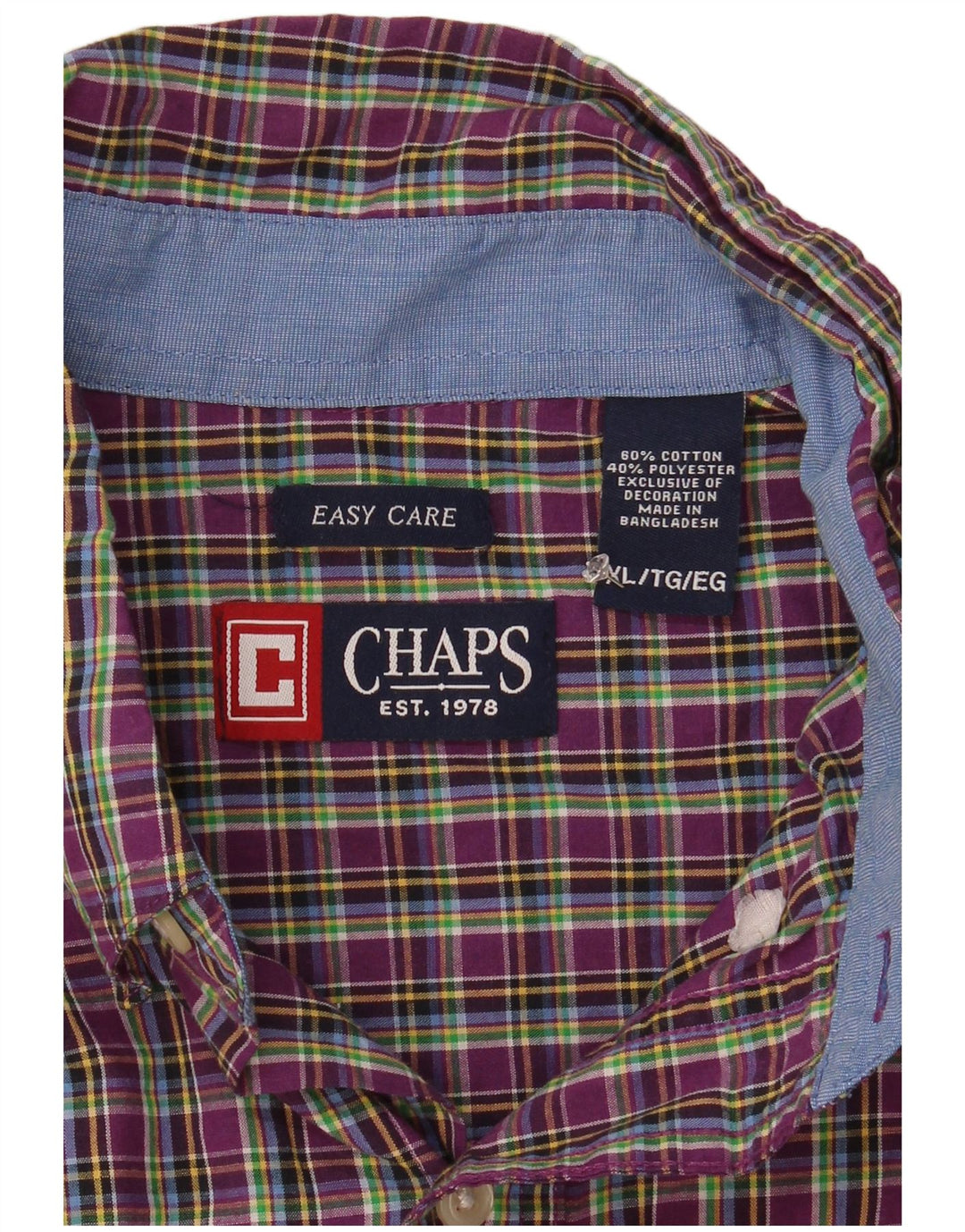 Cămașă pentru bărbați Chaps Easy Care XL, purpuriu, din bumbac
