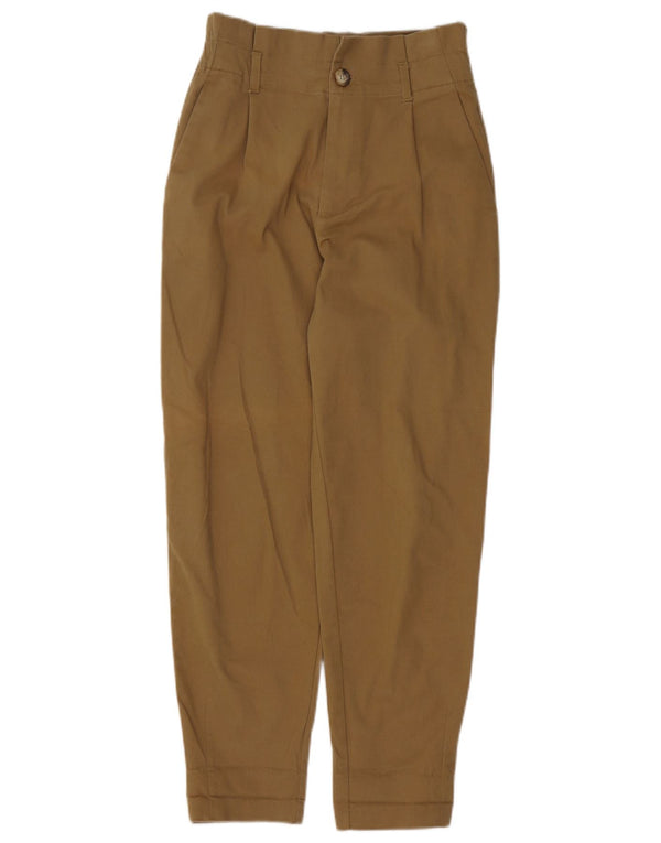 Pantaloni chino conici pentru femei Zara XS W24 L25 bumbac bej