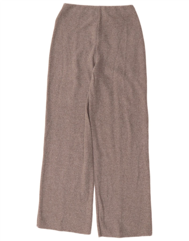 Pantaloni tricot largi pentru femei Zara UK 10 Poliester gri mic