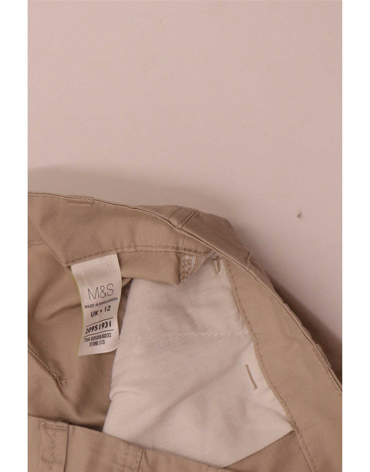 Bermude pentru femei Marks & Spencer UK 12 Medium W32 Bej Bumbac