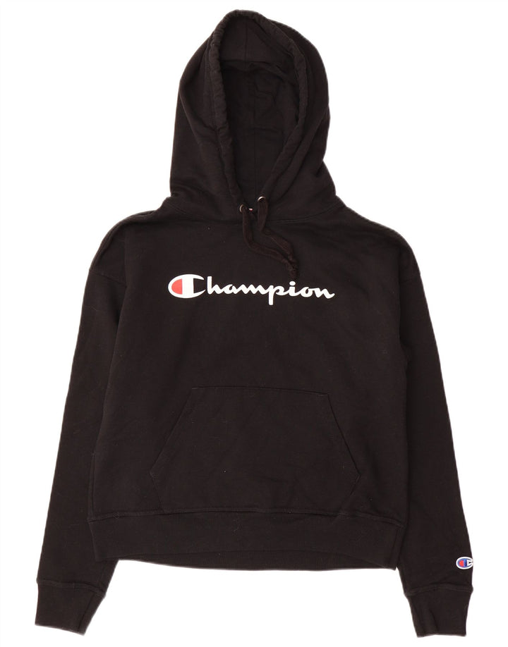 CHAMPION Pulover oversized Crop Graphic pentru femei UK 6 XS Bumbac negru