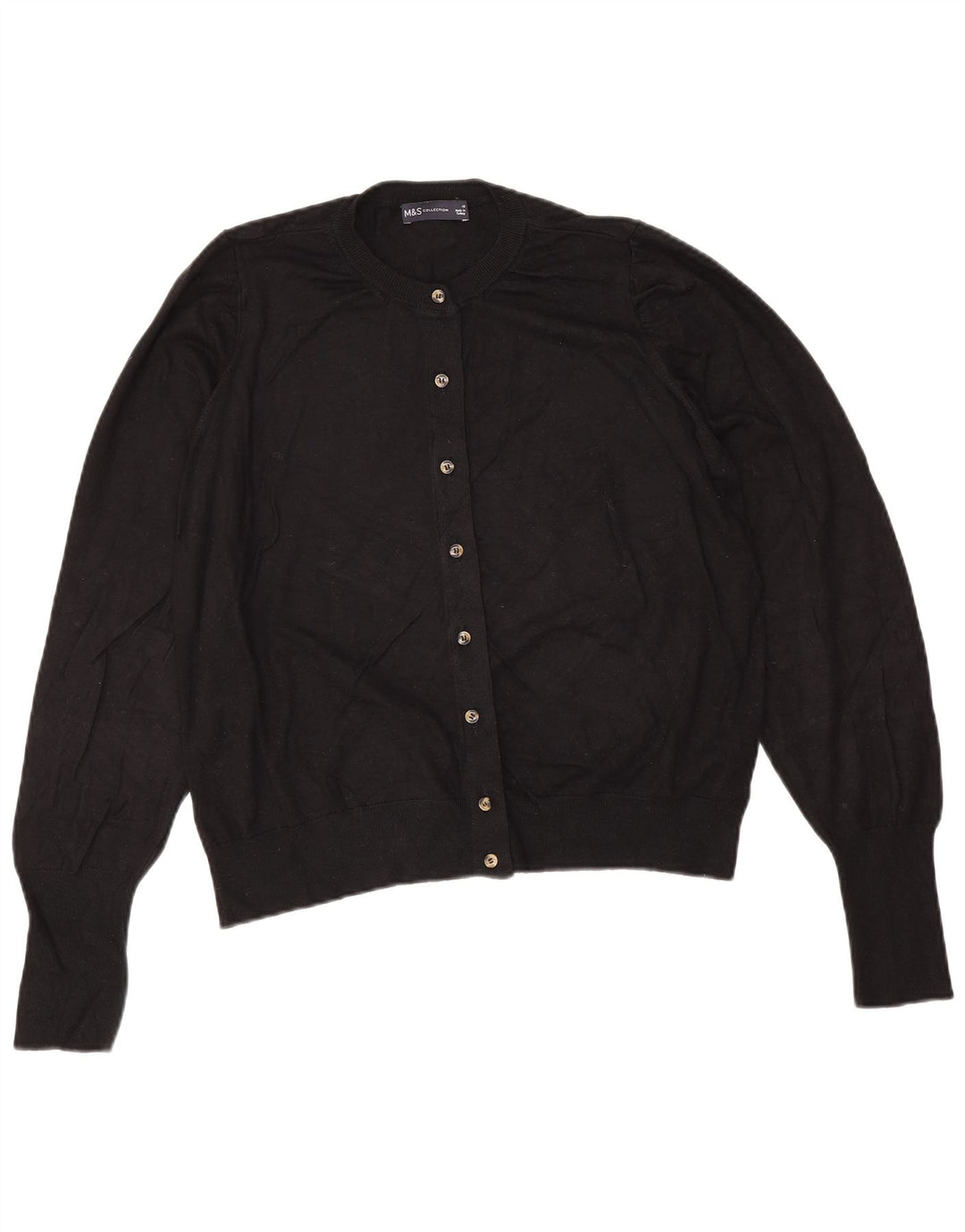 Pulover cardigan pentru femei Marks & Spencer UK 16 mare, negru, viscoză