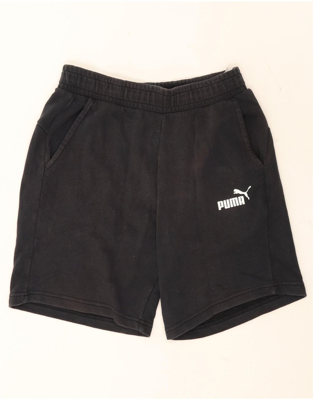 Pantaloni scurți sport Puma pentru bărbați, bumbac mediu negru